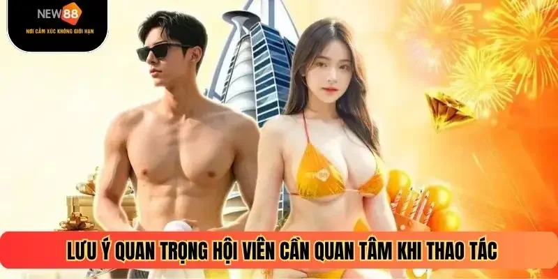 Lưu ý quan trọng hội viên cần quan tâm khi thao tác